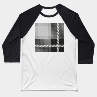 White Plaid Baseball T-Shirt